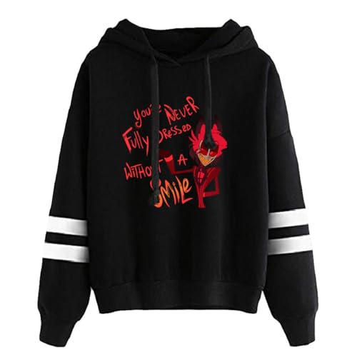 Nesthome Herren Damen Hazbin Hotel Sweatshirt Anime Cosplay Hoody Charlie Morningstar Vaggie Pullover Casual Langarm Jacket von Nesthome