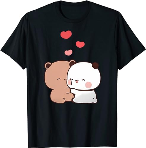 Nesthome Kawaii Panda Bär Umarmung Bubu und Dudu Valentines Days Lustiges Geschenk Unisex T-Shirt von Nesthome