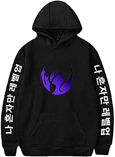 Nesthome Solo Leveling Merch Anime Long Sleeve Harajuku Hooded Sweatshirt Unisex Hoodies von Nesthome