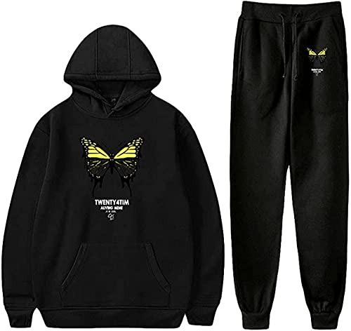 Nesthome Twenty4tim Merch zweiteiliges Set für Damen/Herren mit Langen Ärmeln und Langen Hosen von Nesthome