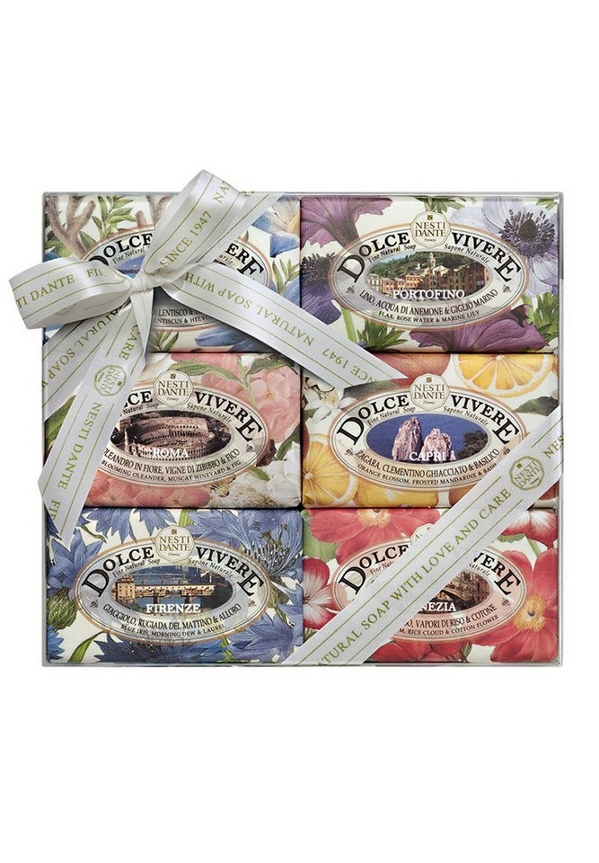 Nesti Dante Handseife 665006, 6-tlg., Geschenk-Set DOLCE VIVERE 6 x 150 g Soap Kit Nesti Dante Handseife 665006, 6-tlg., Geschenk-Set DOLCE VIVERE 6 x 150 g Soap Kit von Nesti Dante