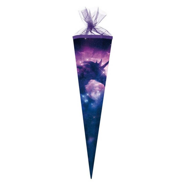 Nestler Schultüte EINHORN GALAXIE Unicorn VIOLETT, Zuckertüte 85cm (zum Schulanfang / Einschulung) von Nestler