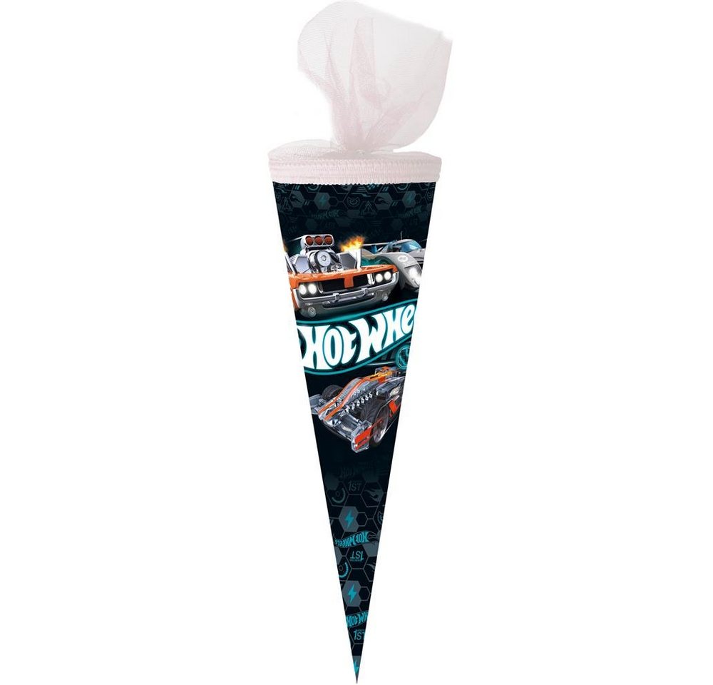 Nestler Schultüte Hot Wheels Action Race, 35 cm, rund, mit Tüllverschluss, Zuckertüte für Geschwister Nestler Schultüte Hot Wheels Action Race, 35 cm, rund, mit Tüllverschluss, Zuckertüte für Geschwister von Nestler