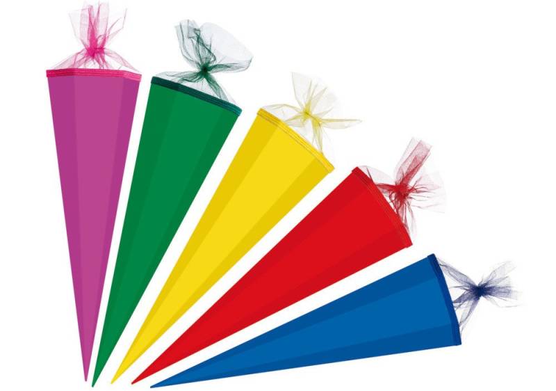 Nestler Schultüte Nestler Bastelschultüte mehrfarbig 6eckig 85cm 5fach sortiert von Nestler