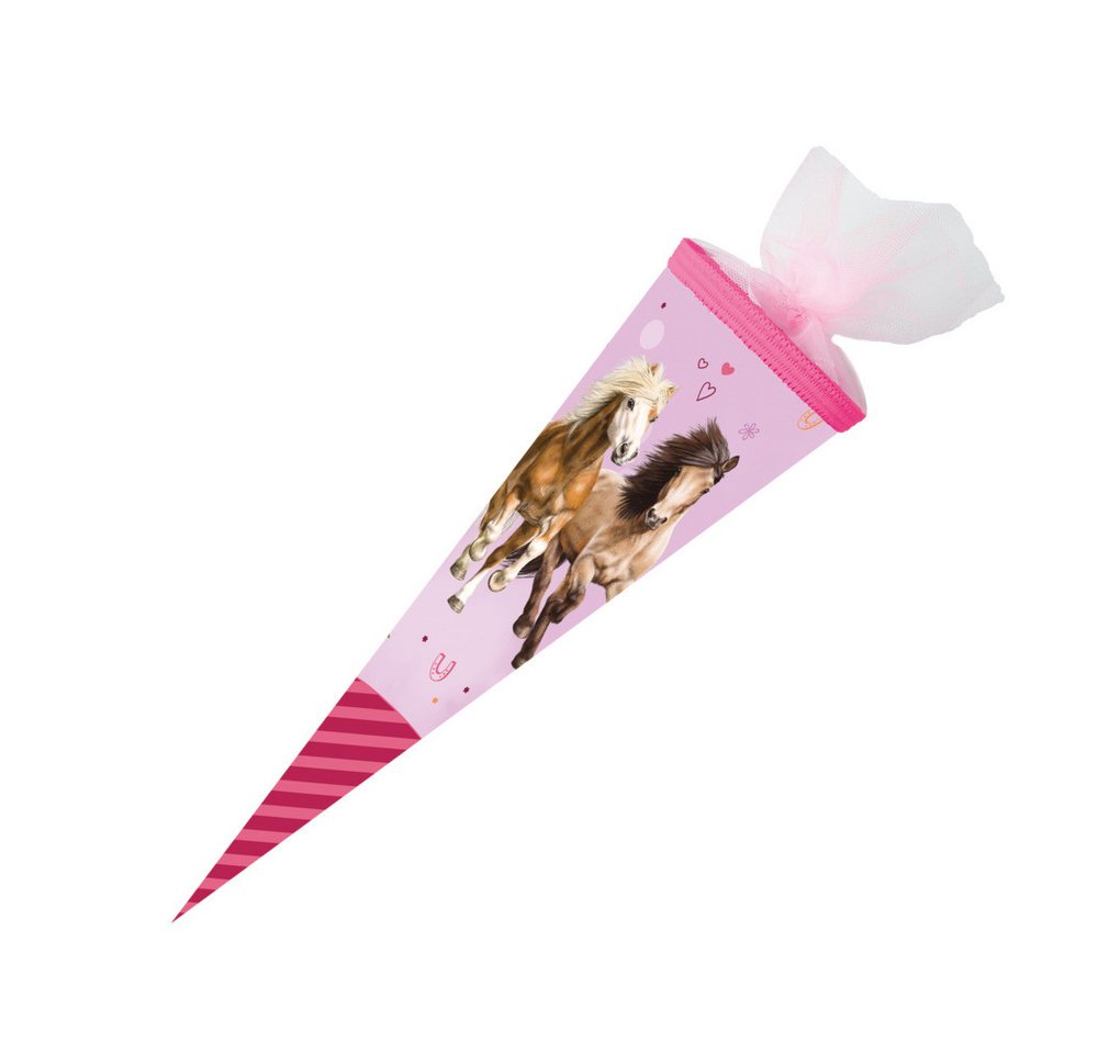 Nestler Schultüte Nestler Schultüte Coppenrath Pferdefreunde 3 rund mit Tüllverschluss von Nestler