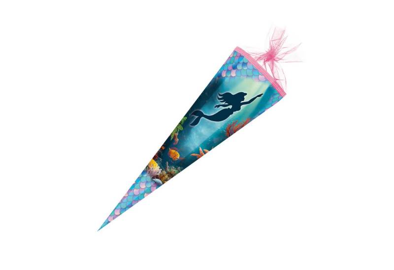 Nestler Schultüte Nestler Schultüte Meerjungfrau eckig mit Tüllverschluss 85cm von Nestler
