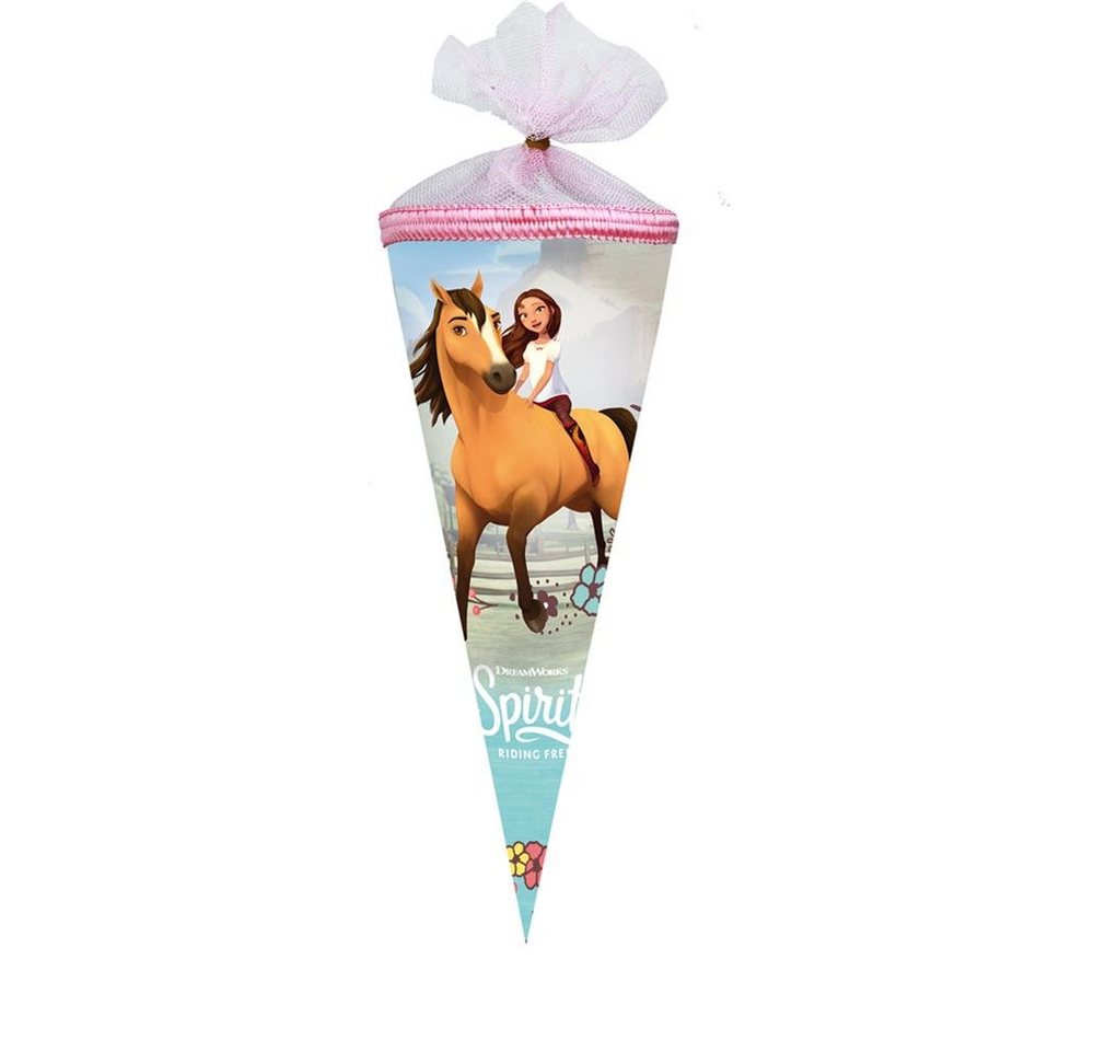 Nestler Schultüte Spirit Riding free, 22 cm, rund, mit rosafarbigem Tüllverschluss, für Geschwister Nestler Schultüte Spirit Riding free, 22 cm, rund, mit rosafarbigem Tüllverschluss, für Geschwister von Nestler