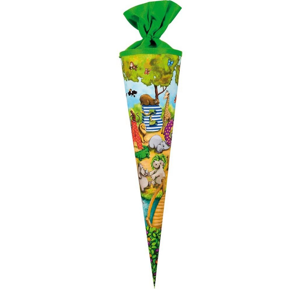 Nestler Schultüte Tier-ABC, 70 cm, rund, mit grünem Filzverschluss Nestler Schultüte Tier-ABC, 70 cm, rund, mit grünem Filzverschluss von Nestler