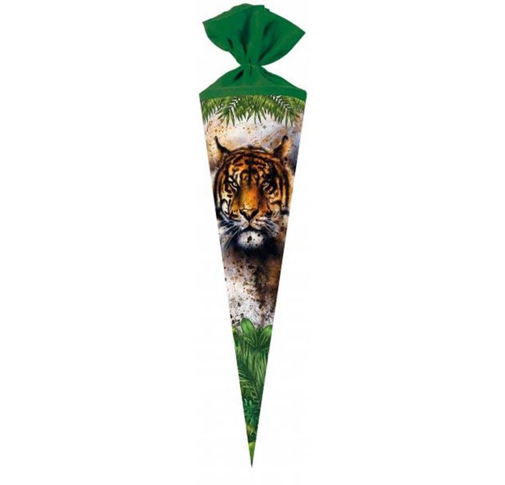 Nestler Schultüte Tiger, 70 cm, rund, mit grünem Filzverschluss, Zuckertüte für Einschulung Nestler Schultüte Tiger, 70 cm, rund, mit grünem Filzverschluss, Zuckertüte für Einschulung von Nestler