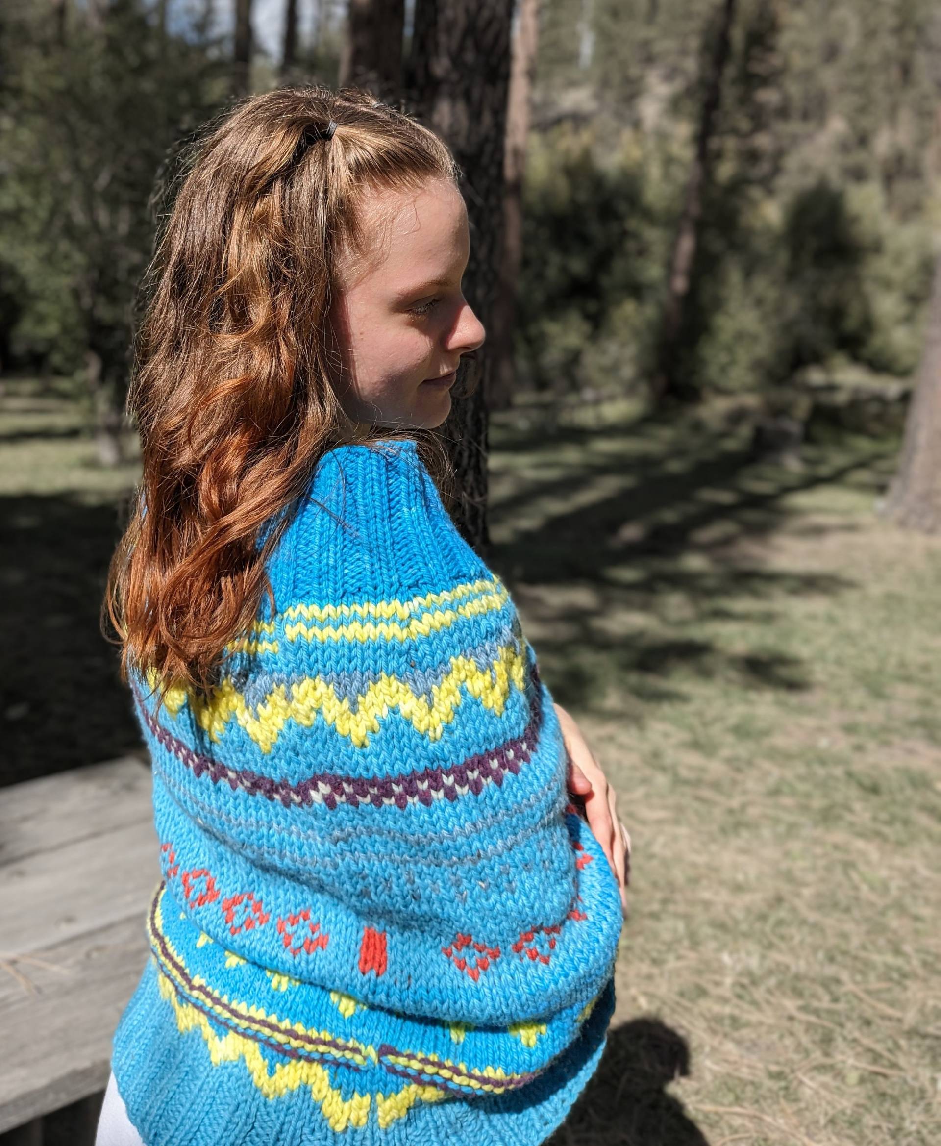 Handgestrickter Fair Isle Poncho Aus Alpaka Und Wolle von NestnHome