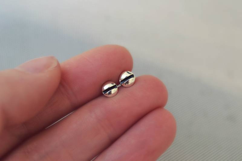 Herren Ohrringe Schraube Ohrstecker Sterling Silber Hardware Punk Geek Steampunk Schmuck Post von NestofReveries