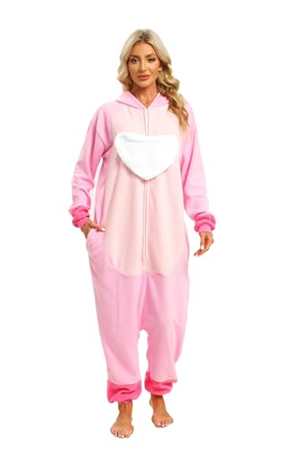 Nestoto Onesie Tier Damen Sleepwear Erwachsene Hoodie Tier Jumpsuit Pyjamas Tieroutfit von Nestoto