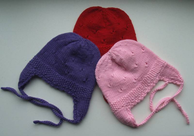 Merino Wolle Ohr Klappe Hut Für Baby/Kleinkind Mädchen. Pilot Hut, Motorhaube, Von Hand Gestrickt. Viele Farben Verfügbar. Größen 0-36 Monate von NesyBaby