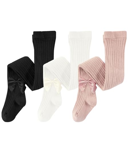Neteson 3er Kinder Strumpfhosen Mädchen Strickstrumpfhose Baumwolle Warme Strümpfe Leggings Kinder von Neteson