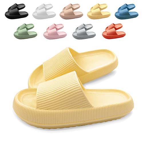 Neteson Cozislides Original Slippers Damen Rutschfeste Hausschuhe Herren Weich Badeschlappen Cloudyzz Schlappen Sommer Badelatschen Gummi Pantoletten von Neteson