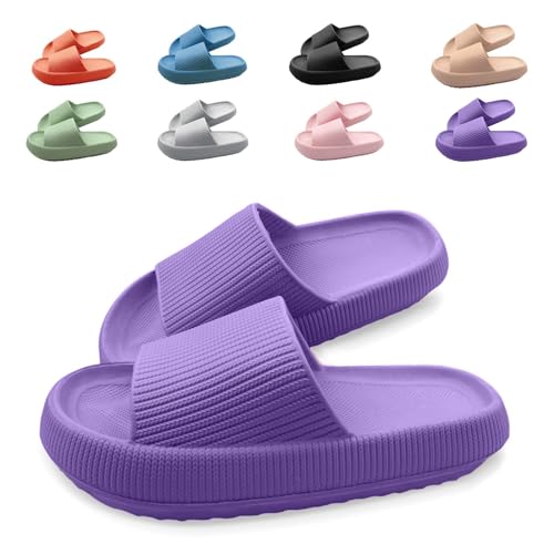 Neteson Cozislides Original Slippers Damen Rutschfeste Hausschuhe Herren Weich Badeschlappen Cloudyzz Schlappen Sommer Badelatschen Gummi Pantoletten von Neteson