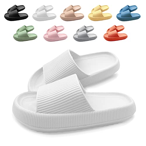 Neteson Cozislides Original Slippers Damen Rutschfeste Hausschuhe Herren Weich Badeschlappen Cloudyzz Schlappen Sommer Badelatschen Gummi Pantoletten von Neteson