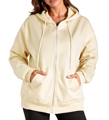 Neteson Hoodie Sweatjacke Damen Mit Kapuze Kapuzenjacke Herbst Winter Lang Sweatshirt Jacke Sportjacke Kapuzenpullover Zipper Reißverschluss Mantel Oberteile Pullover Oversize von Neteson