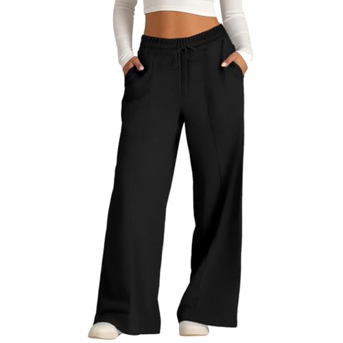 Neteson Jogginghose Damen High Waist Sporthose Lang Weites Bein Trainingshose Sweatpants mit Elastischem Bund Yogahose Sweathose Freizeithose mit Taschen Laufhose Lockere Neteson Jogginghose Damen High Waist Sporthose Lang Weites Bein Trainingshose Sweatpants mit Elastischem Bund Yogahose Sweathose Freizeithose mit Taschen Laufhose Lockere von Neteson
