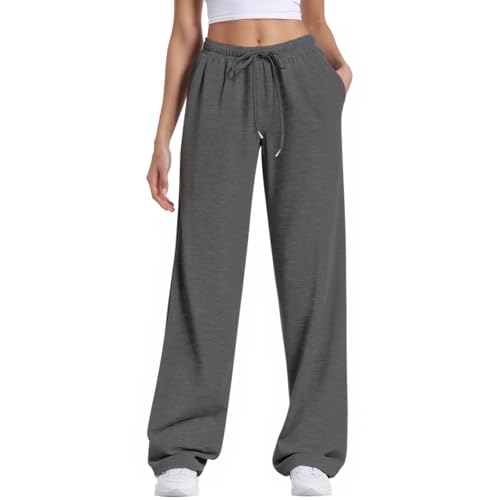 Neteson Jogginghose Damen Lang Sporthose Weit Yogahose Frauen Bequem Freizeithose Sweatpants Trainingshose mit Taschen für Jogging Sport Yoga von Neteson