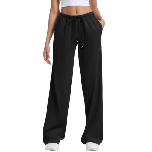 Neteson Jogginghose Damen Lang Sporthose Weit Yogahose Frauen Bequem Freizeithose Sweatpants Trainingshose mit Taschen für Jogging Sport Yoga von Neteson