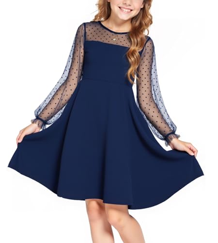 Neteson Kleider Mädchen Langarm Rundhals Hochzeit Partykleid Elegant Abendkleid A-Linie Freizeitkleid 6-16 Jaher Neteson Kleider Mädchen Langarm Rundhals Hochzeit Partykleid Elegant Abendkleid A-Linie Freizeitkleid 6-16 Jaher von Neteson