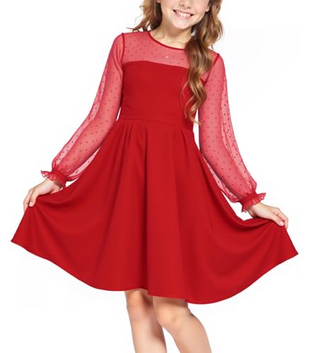 Neteson Kleider Mädchen Langarm Rundhals Hochzeit Partykleid Elegant Abendkleid A-Linie Freizeitkleid 6-16 Jaher Neteson Kleider Mädchen Langarm Rundhals Hochzeit Partykleid Elegant Abendkleid A-Linie Freizeitkleid 6-16 Jaher von Neteson