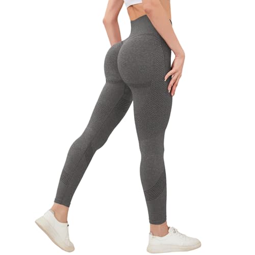 Neteson Scrunch Butt Leggings Damen High Waist Blickdicht Sport Leggings Lange Yoga Pants Gym Sporthose Elastische Jogging Hose von Neteson