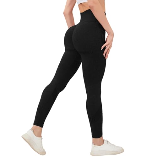 Neteson Scrunch Butt Leggings Damen High Waist Blickdicht Sport Leggings Lange Yoga Pants Gym Sporthose Elastische Jogging Hose von Neteson
