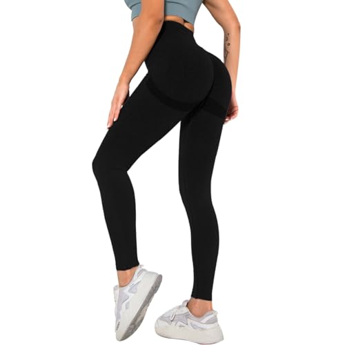 Neteson Scrunch Butt Leggings Damen High Waist Blickdicht Sport Leggings Lange Yoga Pants Gym Sporthose Elastische Jogging Hose von Neteson