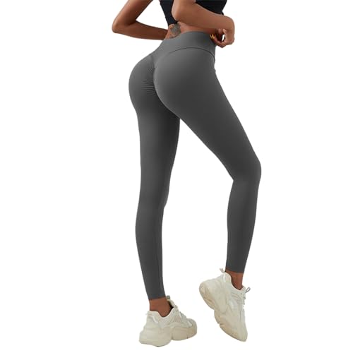 Neteson Scrunch Butt Leggings Damen High Waist Sport Booty Scrunch Leggings Push Up Sporthose Seamless für Yoga Gym Fitness Laufhose von Neteson