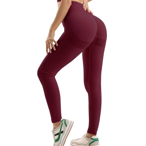 Neteson Scrunch Butt Leggings Damen High Waist Sport Leggings Booty Scrunch Lang Seamless Yoga Gym Hosen Push Up von Neteson