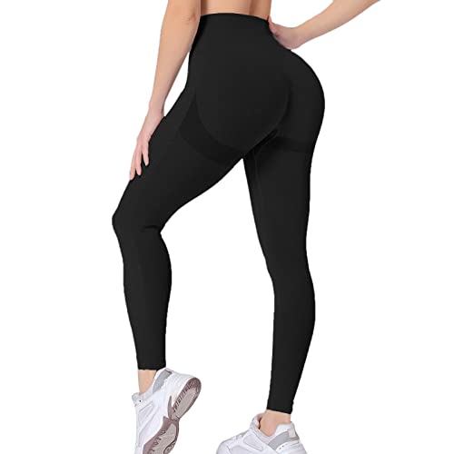 Neteson Scrunch Butt Leggings Damen High Waist Sport Leggings Booty Scrunch Lang Seamless Yoga Gym Hosen Push Up von Neteson