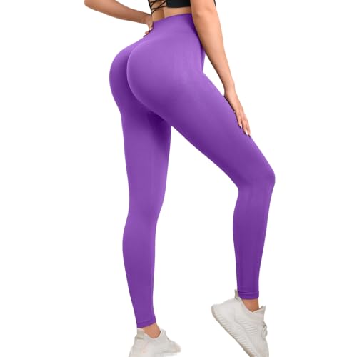 Neteson Sport Leggings Damen High Waist Blickdicht Scrunch Butt Leggings Push Up Booty Elastische Sporthose Jogging Hose Yoga Pants von Neteson