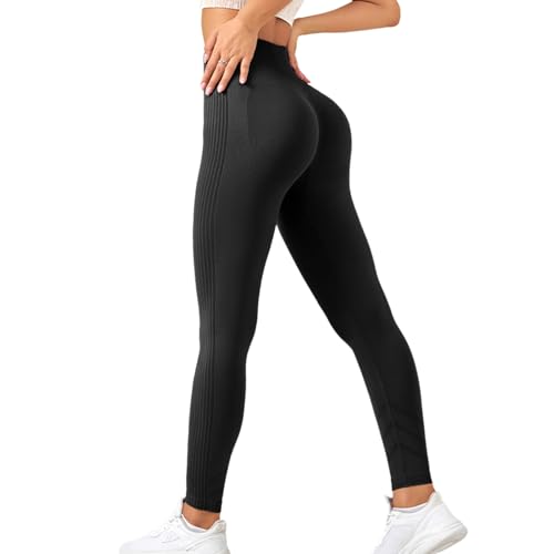 Neteson Sport Leggings Damen High Waist Blickdicht Scrunch Butt Leggings Push Up Booty Elastische Sporthose Jogging Hose Yoga Pants von Neteson