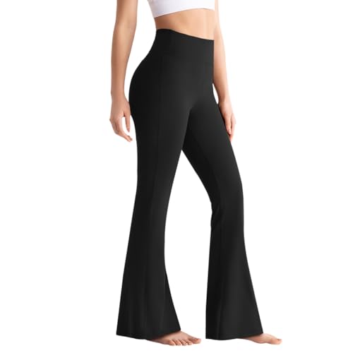 Neteson Sport Leggings Damen High Waist Flared Yogahose Booucut Schlaghose Blickdicht Leggins Stretch Freizeithose Jogginghose Jazzpants Laufhose von Neteson
