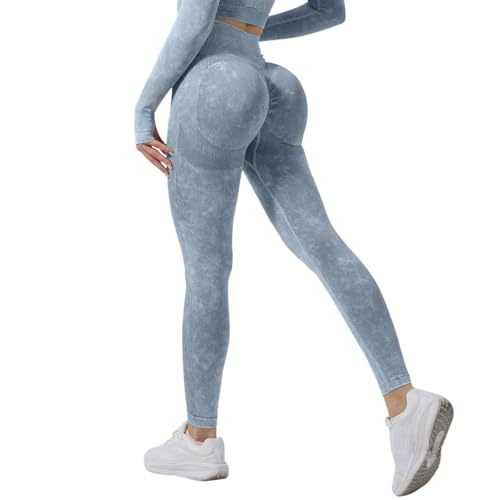 Neteson Sport Leggings Damen High Waist Scrunch Butt Leggings Push Up Blickdicht Leggins Booty Seamless Sporthose für Yoga Gym Hosen von Neteson