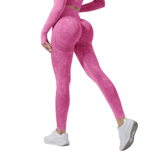 Neteson Sport Leggings Damen High Waist Scrunch Butt Leggings Push Up Blickdicht Leggins Booty Seamless Sporthose für Yoga Gym Hosen von Neteson