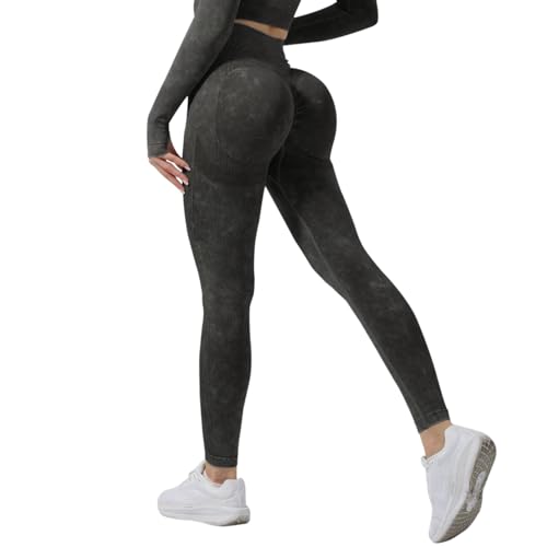 Neteson Sport Leggings Damen High Waist Scrunch Butt Leggings Push Up Blickdicht Leggins Booty Seamless Sporthose für Yoga Gym Hosen von Neteson