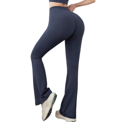 Neteson Yogahose Damen Lang Leggings Flared Damen High Waist Booucut Schlaghose Stretch Sporthose Jazzpants für Sport Yoga Tanz Fitnesshose von Neteson