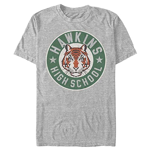 Stranger Things - Hawkins High Tiger Emblem Men's Crew neck Heather grey L von Stranger Things