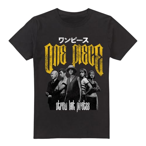 One Piece Group Shot Anime Band Unisex T Shirt, Black, Large von Netflix