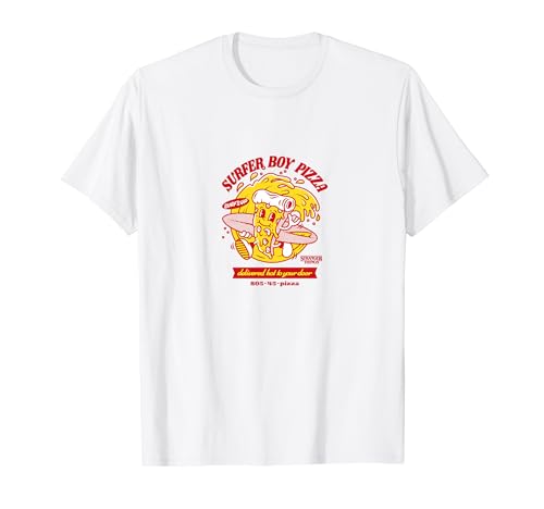 Stranger Things Surfer Boy Pizza T-Shirt von Netflix