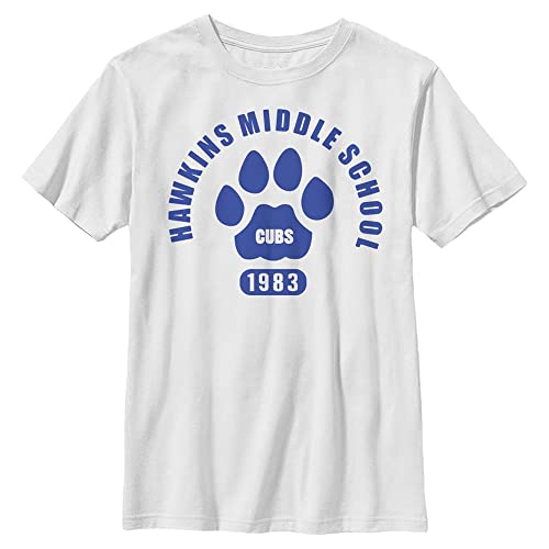 Stranger Things - Hawkins Cubs Paw Emblem YTH Crew neck White 116 von Stranger Things