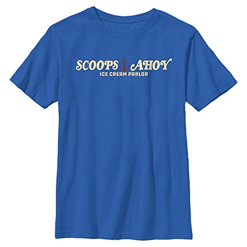 Stranger Things Unisex Kinder Scoops Ahoy Short Sleeve T-shirt, Royal Blue, Einheitsgröße von Stranger Things