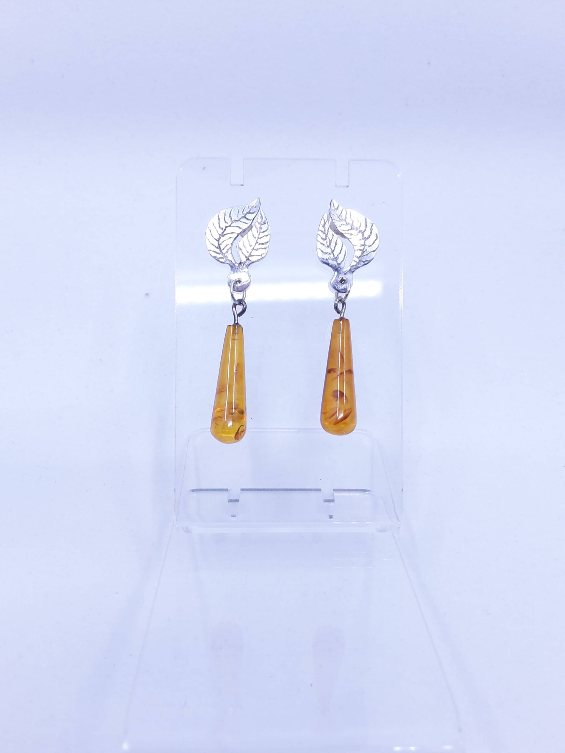 Silber Und Bernstein Tropfen Ohrringe Silber Und Bernstein Tropfen Ohrringe von NetherwoodJewelry