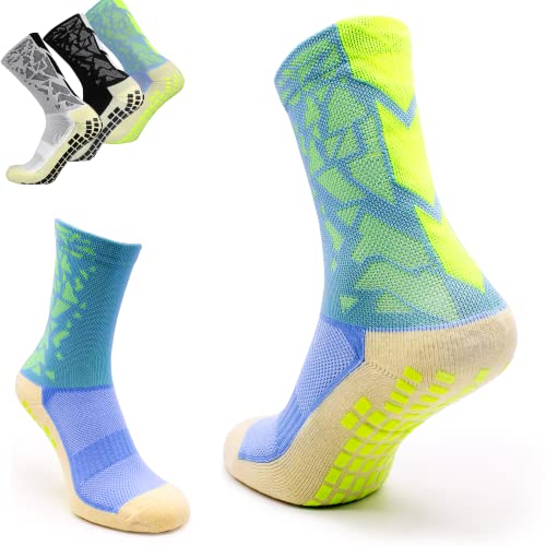 2 Paar Anti-Rutsch Fußballsocken – Grip Socken für besseren Halt, rutschfeste Sportsocken für Fußball, Fitness & Training, atmungsaktive & bequeme Performance-Socken für Herren & Damen 40-44 von Netrox