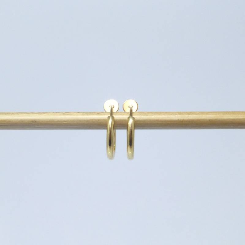 Creolen-Ohrclips Edelstahl Gold 16x2mm Clipcreolen Creolen-Ohrclips Edelstahl Gold 16x2mm Clipcreolen von NettesSchmuckshop