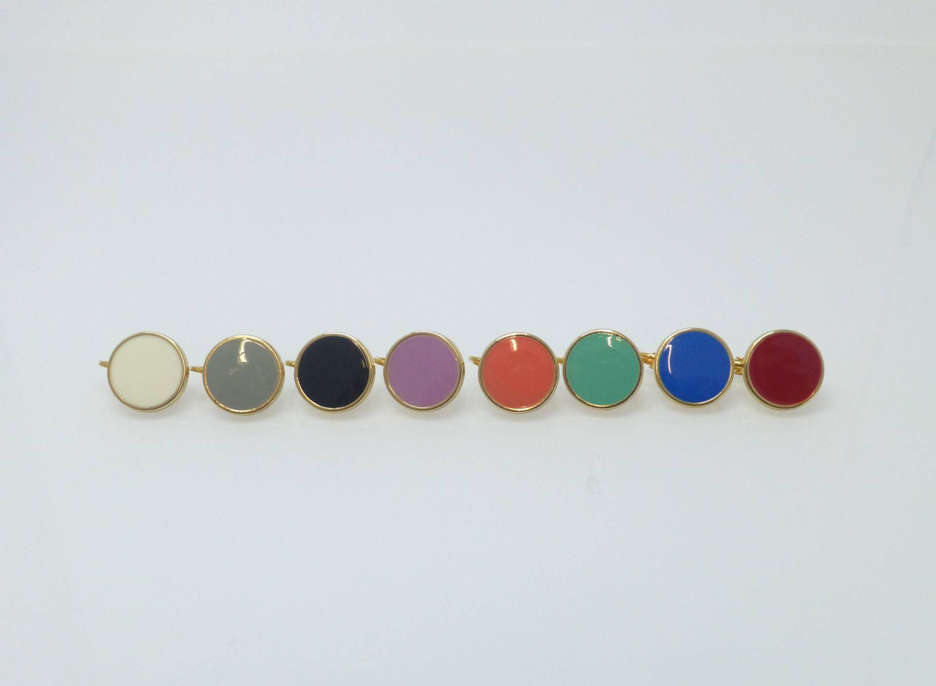 Ohrclips Emaille-Münzen 16mm Vergoldet, Bunte Ohrclips Emaille-Münzen 16mm Vergoldet, Bunte von NettesSchmuckshop