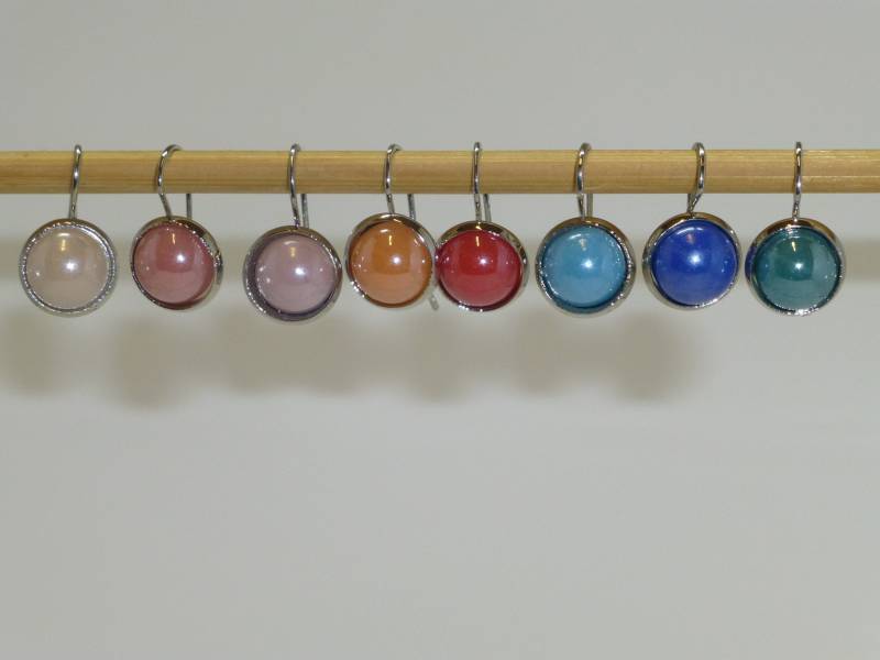 Ohrhänger Silber Glascabochon Perlmutt Bunt Viele Farben Ohrhänger Silber Glascabochon Perlmutt Bunt Viele Farben von NettesSchmuckshop